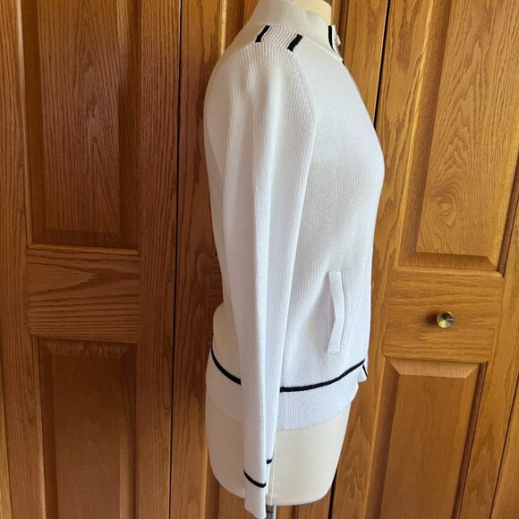 TALBOTS - Coolmax Tipped Knit Jacket -- NEW with Tag - Picture 3 of 10